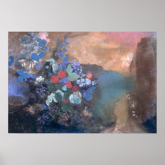 Ophelie unter den Blume, c.1905-8 Poster (Vorne)