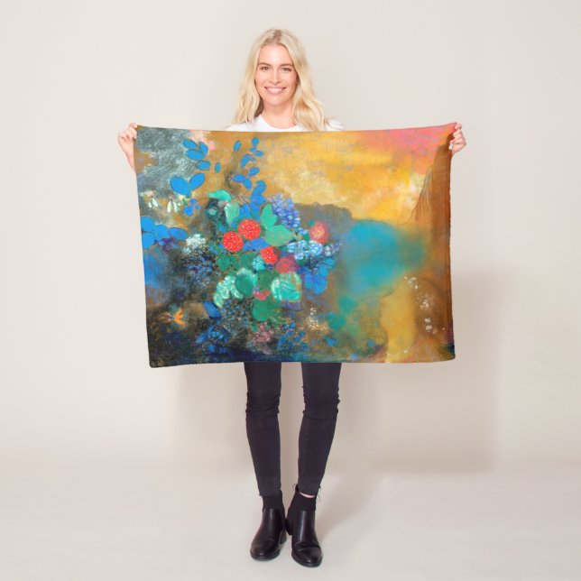 Ophelie unter den Blume, Redon Fleecedecke (Beispiel)