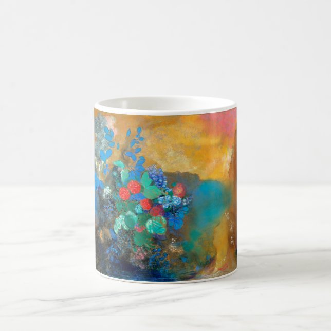 Ophelie unter den Blume, Redon Kaffeetasse (Mittel)