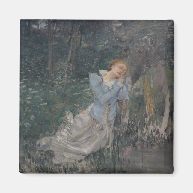 Ophelie (Wehende Frau) (von Jules Bastien-Lepage) Magnet (Vorne)