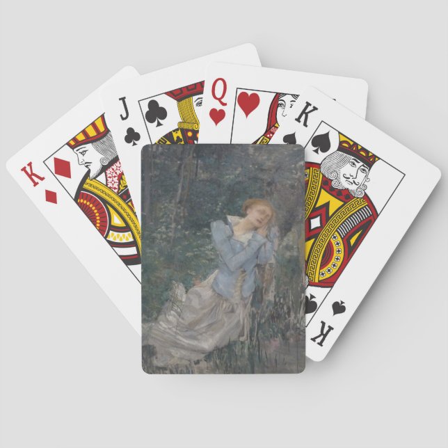 Ophelie (Wehende Frau) (von Jules Bastien-Lepage) Spielkarten (Rückseite)