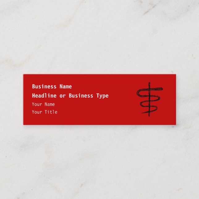 Ophiuchus. Astrologisches Tierkreis-Zeichen. Mini Visitenkarte (Vorderseite)