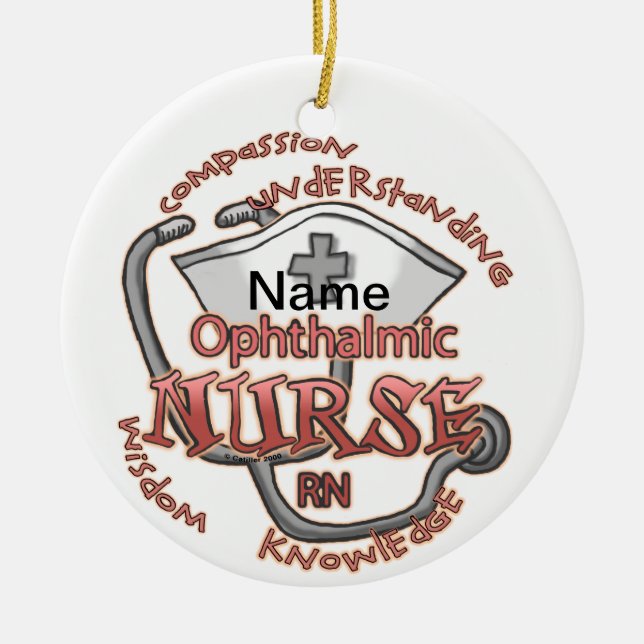 Ophthalmische Krankenschwester Axiom Keramikornament (Vorne)
