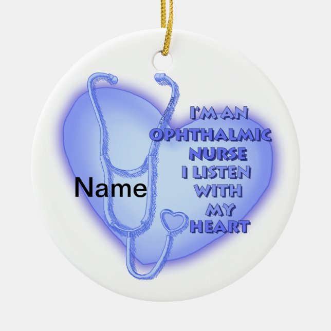 Ophthalmische Krankenschwester Keramik Ornament (Vorne)