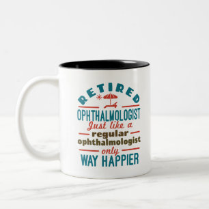 Ophthalmologe, ermüdet, Augenheilkunde Zweifarbige Tasse