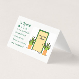 Ophthalmologe Optometristin Cartoon Ernennung Visitenkarten