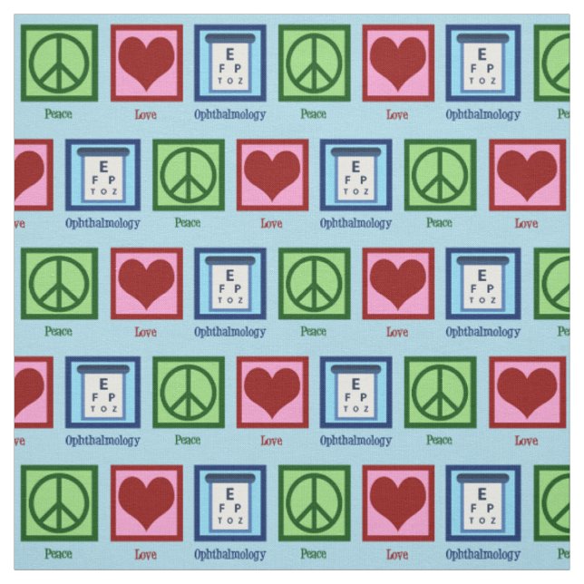 Ophthalmologe Peace Liebe Ophthalmology Stoff (Muster)