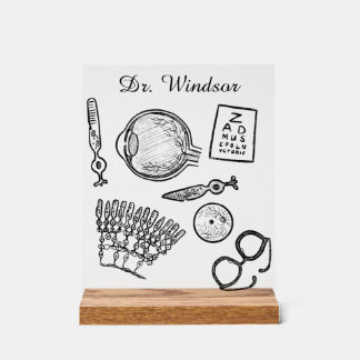 Ophthalmologie-Skizzen Acrylschild