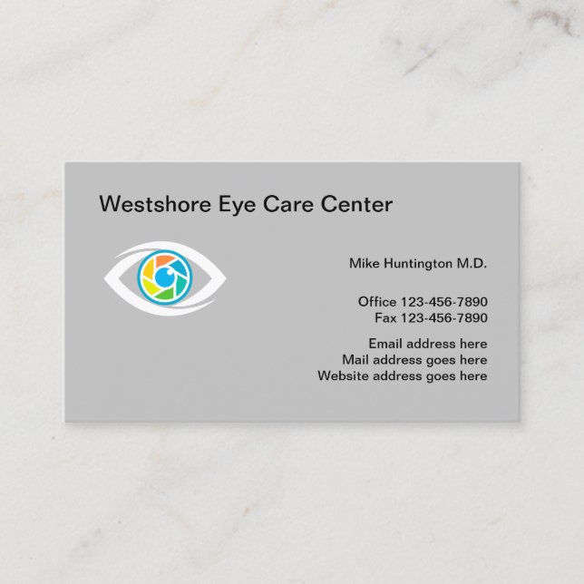 Ophthalmologin Eye Doctor Business Cards Visitenkarte (Vorderseite)