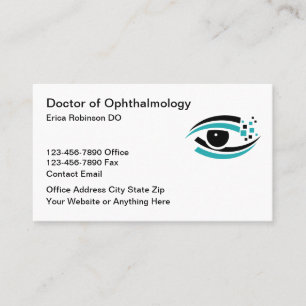 Ophthalmologin Modern Editable Business Cards Visitenkarte
