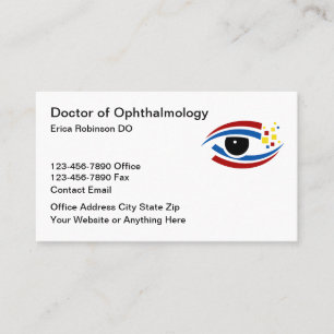 Ophthalmologin Modern Editable Business Cards Visitenkarte