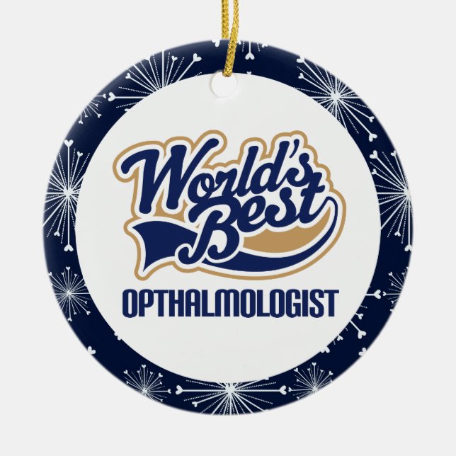 Ophthalmologist-Geschenk-Verzierung Keramik Ornament (Vorne)