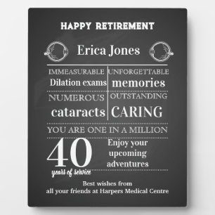 Ophthalmologist retirement gift for boss fotoplatte