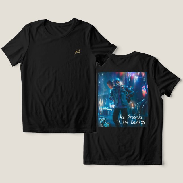 Opiniões (Modelo II) Tri-Blend Shirt (Design Vorderseite & Rückseite)