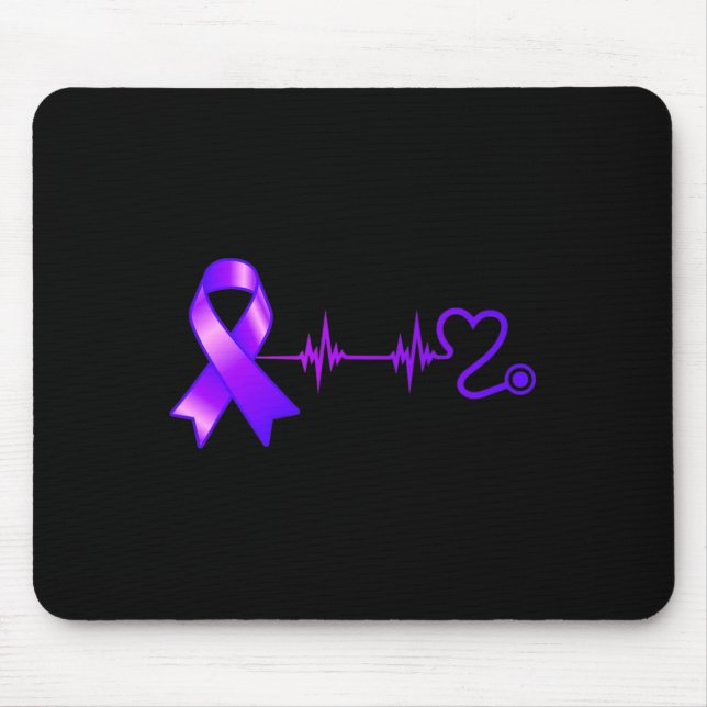 Opioid-Ribbon-Opioid-Überdosierung Bewusstsein Mousepad (Vorne)