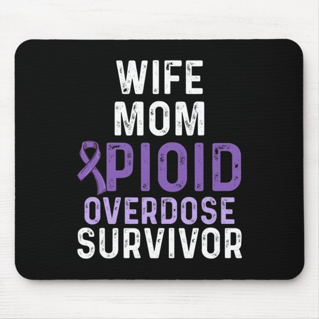 Opioid-Überdosis-Bewusstseins-Krieger Überlebender Mousepad (Vorne)