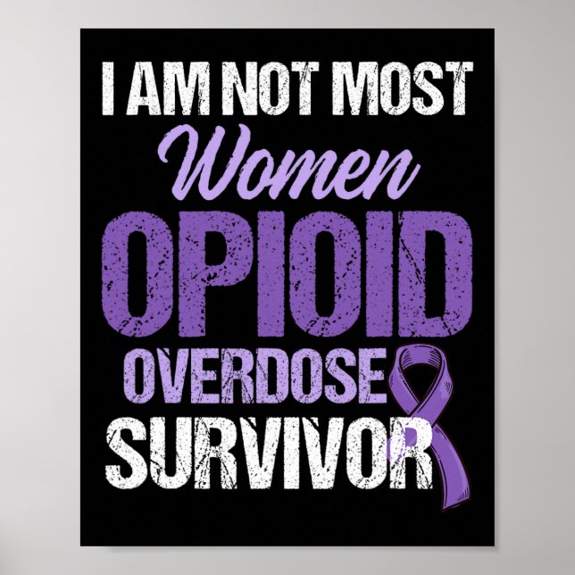 Opioid-Überdosis-Bewusstseins-Krieger Überlebender Poster (Vorne)