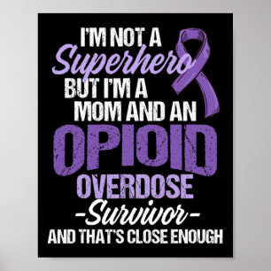 Opioid-Überdosis-Bewusstseins-Krieger Überlebender Poster