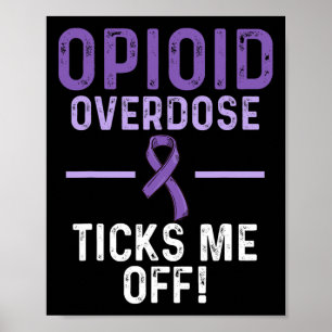 Opioid-Überdosis-Bewusstseins-Krieger Überlebender Poster