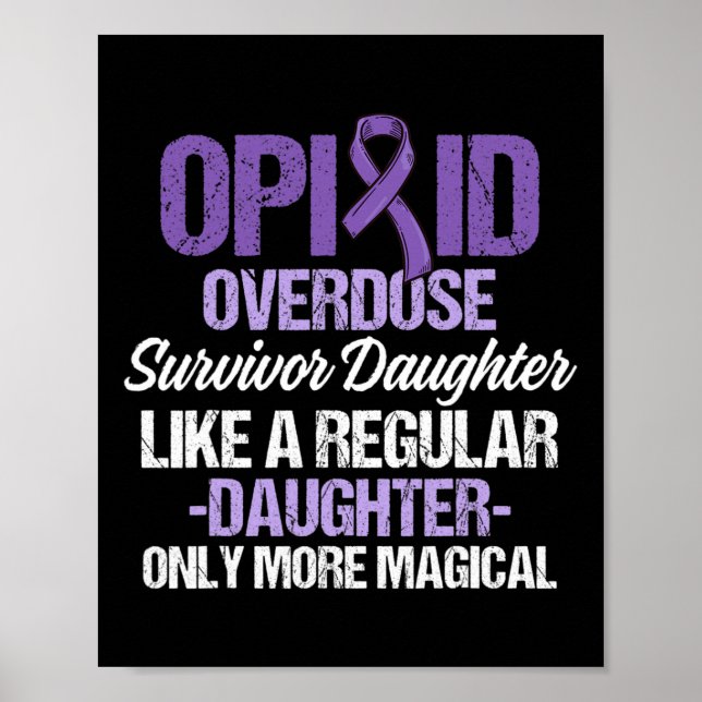 Opioid-Überdosis-Bewusstseins-Krieger Überlebender Poster (Vorne)