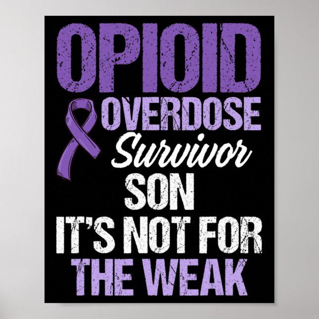 Opioid-Überdosis-Bewusstseins-Krieger Überlebender Poster (Vorne)