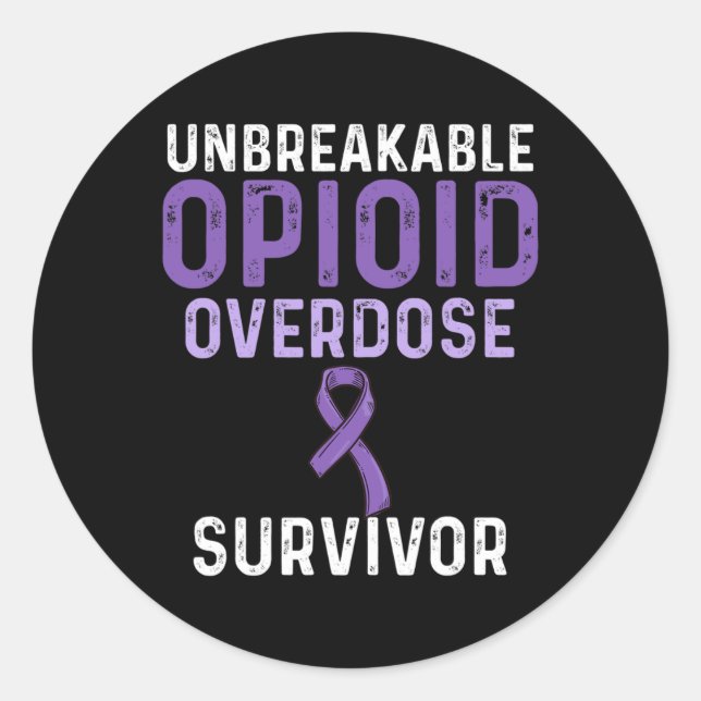 Opioide Überdosierung Sensibilisierung für das Bew Runder Aufkleber (Vorderseite)