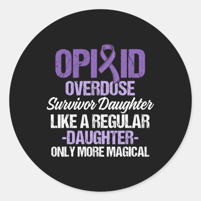 Opioide Überdosierung Sensibilisierung für das Bew Runder Aufkleber (Vorderseite)