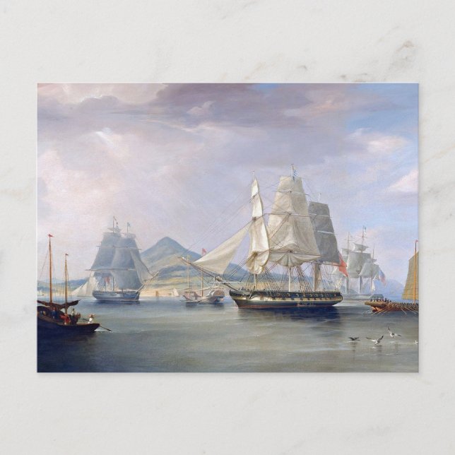 Opium Clipper Ships 1824 Postkarte (Vorderseite)