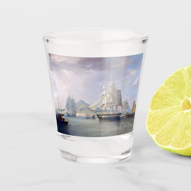 Opium Clipper Ships 1824 Schnapsglas (Vorderseite)