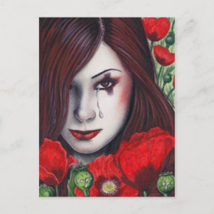 Opium Poppy Hübsche Gifte Postkarte