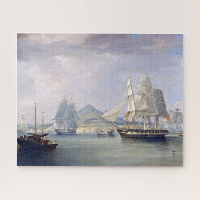 Opiumklipper-Schiffe 1824 Puzzle (Horizontal)