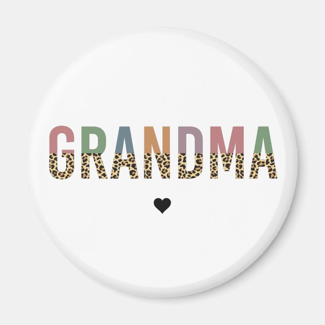 Opma multicolor cheetah leopard typography Gift Magnet (Vorne)