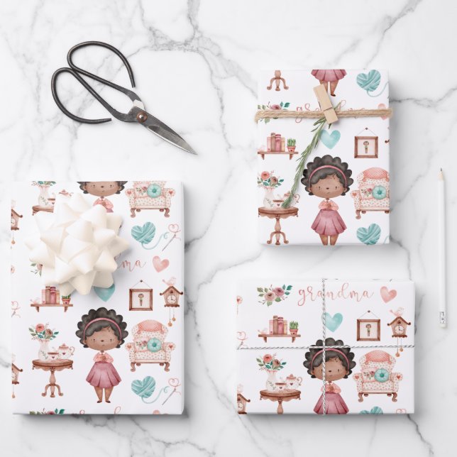 Opma Wrapping Paper Flat Sheet Set 3 Geschenkpapier Set (Vorderseite)