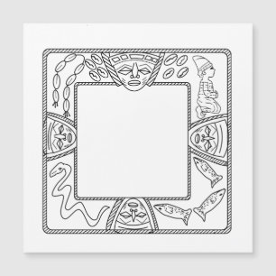 Opon Ifa Yoruba Weissagungs-Behälter Magnetkarte