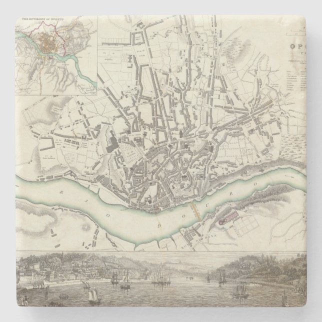 Oporto Porto Steinuntersetzer (Vorderseite)