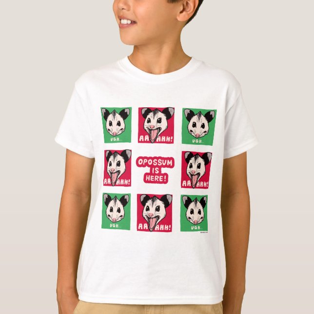 Opossum "AHHH" and "UGH..." T-Shirt (Vorderseite)