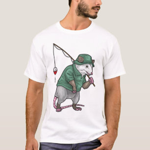 Opossum Angler Angelrute Angeln T-Shirt