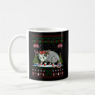 Opossum Animal Lover Xmas Gift Ugly Opossum Christ Kaffeetasse