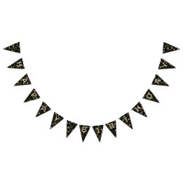 Opossum auf einem Berry-Feld in Schwarz Wimpelkette