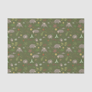 Opossum auf einem Berry Field in Green Seidenpapier