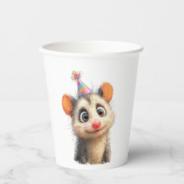 Opossum Birthday • Animal Party Cup Papieren Beker Pappbecher