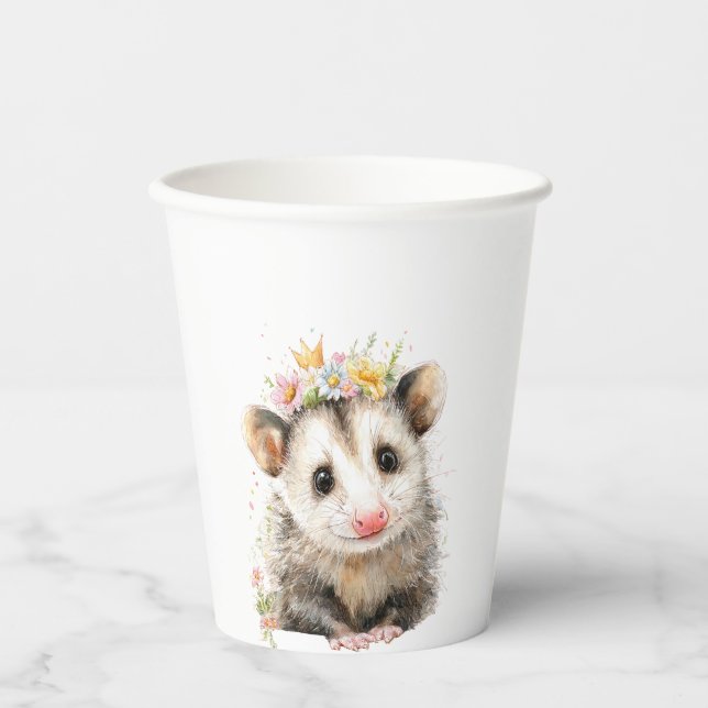 Opossum Birthday • Animal Party Cup Pappbecher (Vorderseite)