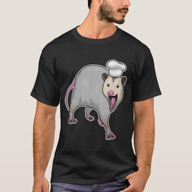Opossum Cook Koch-Hut T-Shirt (Vorderseite)
