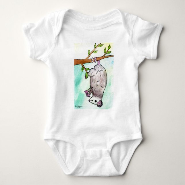 Opossum Danglin Baby Strampler (Vorderseite)