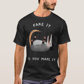 Opossum Fake es, bis Sie es lustige T-Shirt Possum