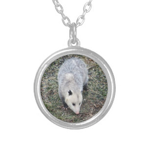 Opossum-Foto Versilberte Kette