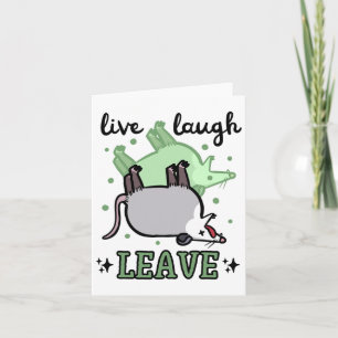 Opossum Funny Live Laugh Verließ Dunkler Spaß Poss Karte