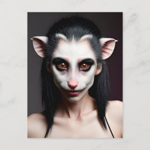 Opossum Girl Postkarte