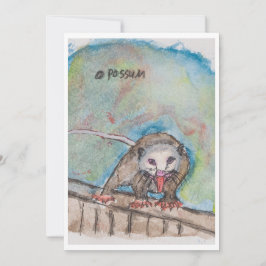 Opossum Greeting Card Feiertagskarte