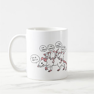 Opossum ICH BIN WERTHY Kaffeetasse